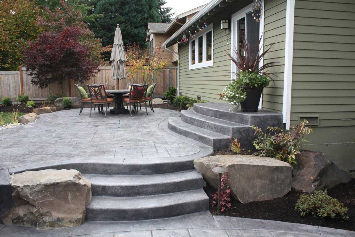 Concrete Patio Installation example project by Brantford Concrete Forming